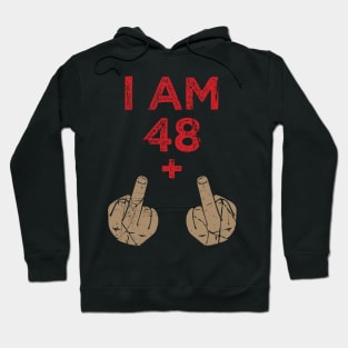 'I Am 48 Plus 2' Funny 50th Birthday Vintage Gift Hoodie